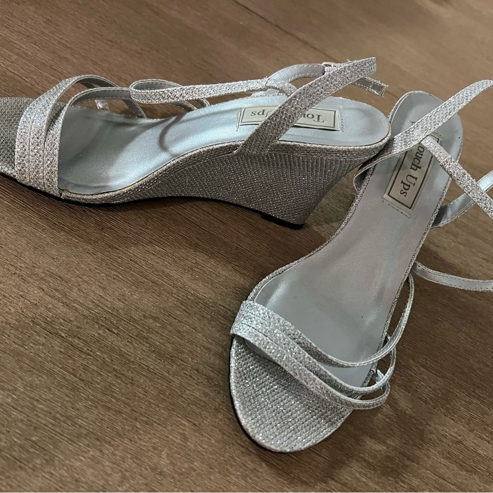 Touch Ups Glittering Silver Wedges